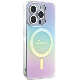 „Guess IML Iridescent MagSafe“ dėklas, skirtas „iPhone 15 Pro 6.1“ – violetinis