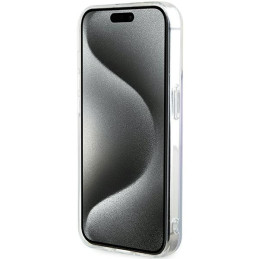 „Guess IML Iridescent MagSafe“ dėklas, skirtas „iPhone 15 Pro 6.1“ – violetinis