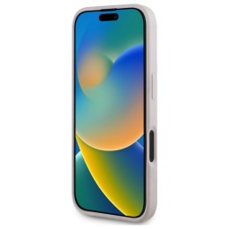 „Guess 4G“ gėlių rašto „MagSafe iPhone 16 6.1“ dėklas – rožinis