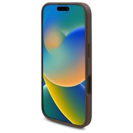 „Guess 4G“ gėlių rašto „MagSafe“ dėklas, skirtas „iPhone 16 6.1“ – rudas