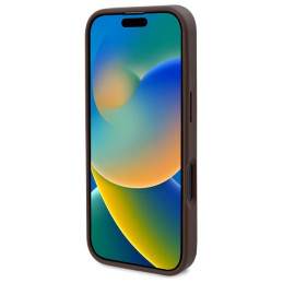 „Guess 4G“ gėlių rašto „MagSafe“ dėklas, skirtas „iPhone 16 Pro Max 6.9“ – rudas
