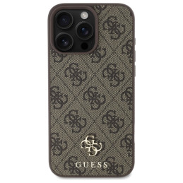 „Guess 4G“ mažas klasikinis „MagSafe“ dėklas, skirtas „iPhone 16 Pro Max 6.9“ – rudas