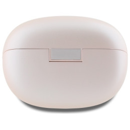 „Guess“ kapsulės formos spausdinto logotipo TWS „Bluetooth“ ausinės + įkrovimo stotelė – rožinės