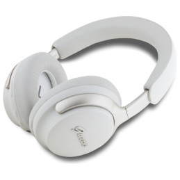„Guess Metal Script Logo ANC“ „Bluetooth“ ausinės ant ausies – smėlio spalvos