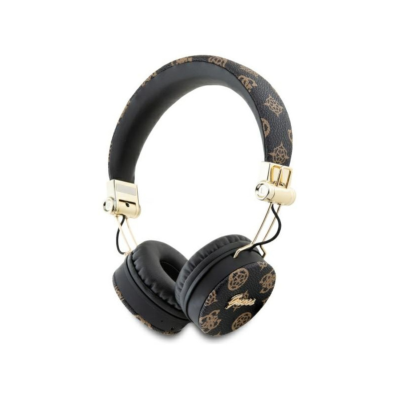 Ausinės „Guess Peony Script Round Shape ENC Bluetooth“ ant ausies – juodos