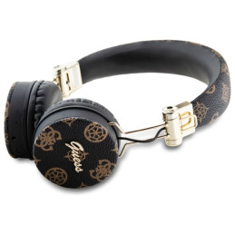 Ausinės „Guess Peony Script Round Shape ENC Bluetooth“ ant ausies – juodos