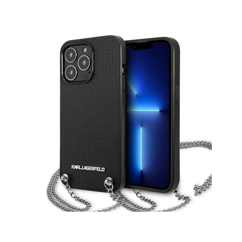 Karl Lagerfeld monograminis dėklas iPhone 13 Pro / 13 6.1" telefonui - Blackx