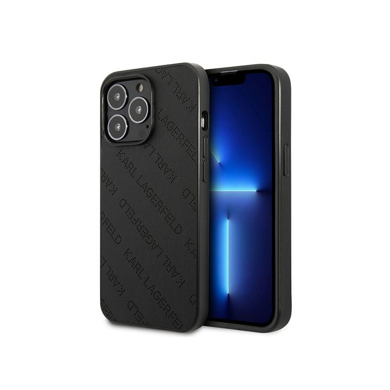 „Karl Lagerfeld“ perforuotas „iPhone 13 Pro“ / 13 6.1 colio dėklas – juodas