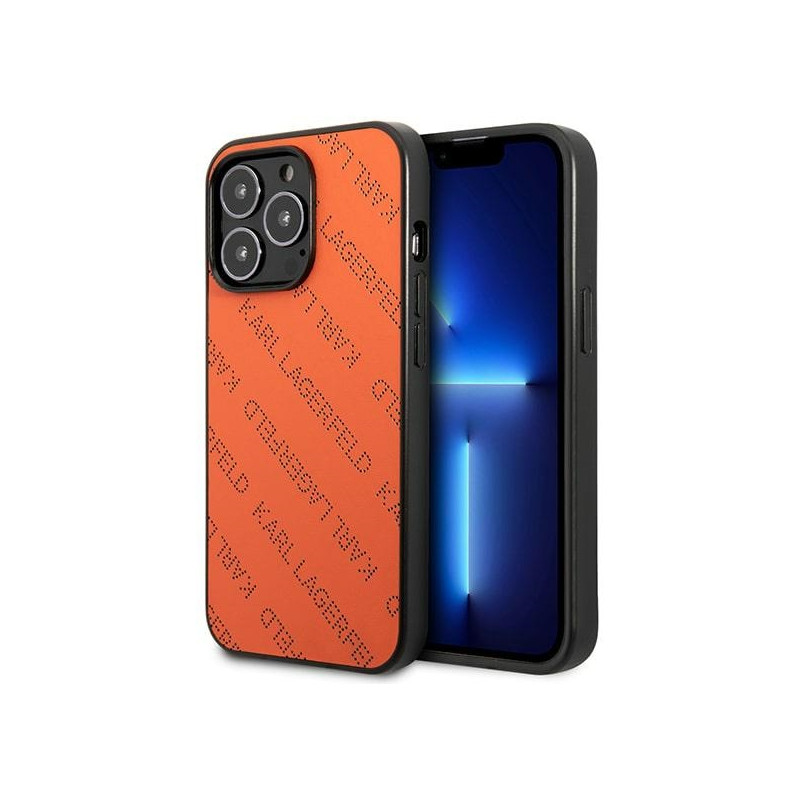 „Karl Lagerfeld“ perforuotas „iPhone 13 Pro“ / 13 6.1 colio dėklas – oranžinis