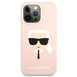 „Karl Lagerfeld“ silikoninis „Karl& 39 s Head“ dėklas, skirtas „iPhone 13 Pro / 13 6.1“ – šviesiai rožinis