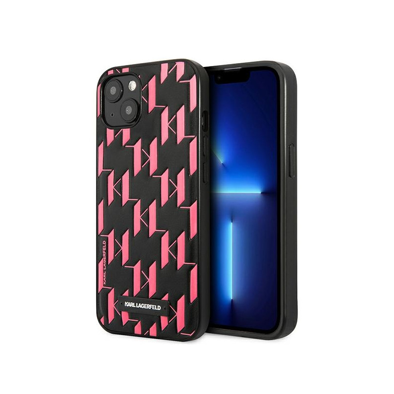 Karl Lagerfeld monograminis dėklas iPhone 13 / 14 / 15 6.1" – rožinis