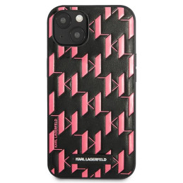 Karl Lagerfeld monograminis dėklas iPhone 13 / 14 / 15 6.1" – rožinis