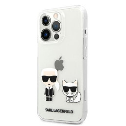 „Karl Lagerfeld Karl & Choupette“ dėklas, skirtas „iPhone 13 Pro Max 6.7“ – permatomas