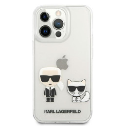 „Karl Lagerfeld Karl & Choupette“ dėklas, skirtas „iPhone 13 Pro Max 6.7“ – permatomas