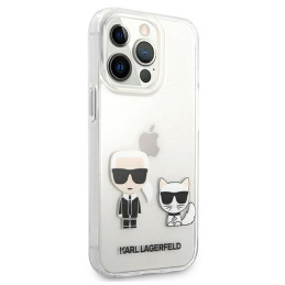 „Karl Lagerfeld Karl & Choupette“ dėklas, skirtas „iPhone 13 Pro Max 6.7“ – permatomas