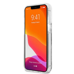 „Karl Lagerfeld“ skysto blizgučio dėklas „Karl&Choupette“, skirtas „iPhone 13 Pro Max 6.7“ – sidabrinis
