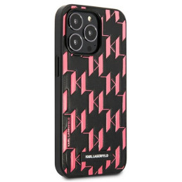 Karl Lagerfeld monogramos plaketės iPhone 13 Pro Max 6.7" dėklas – rožinis