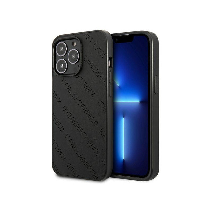 Karl Lagerfeld perforuotas iPhone 13 Pro Max 6.7" dėklas – juodas