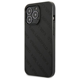 Karl Lagerfeld perforuotas iPhone 13 Pro Max 6.7" dėklas – juodas