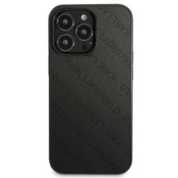 Karl Lagerfeld perforuotas iPhone 13 Pro Max 6.7" dėklas – juodas