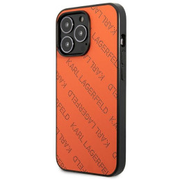 Karl Lagerfeld perforuotas iPhone 13 Pro Max 6.7" dėklas – oranžinis