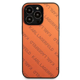 Karl Lagerfeld perforuotas iPhone 13 Pro Max 6.7" dėklas – oranžinis