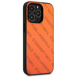 Karl Lagerfeld perforuotas iPhone 13 Pro Max 6.7" dėklas – oranžinis