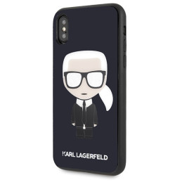Karl Lagerfeld Iconic Karl Glitter iPhone X/ XS dėklas – juodas