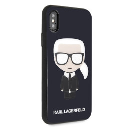 Karl Lagerfeld Iconic Karl Glitter iPhone X/ XS dėklas – juodas
