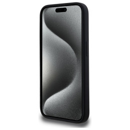 „Karl Lagerfeld“ silikoninis „MagSafe“ dėklas su „Karl Head“ atspaudu, skirtas „iPhone 15 Pro 6.1“ – juodas