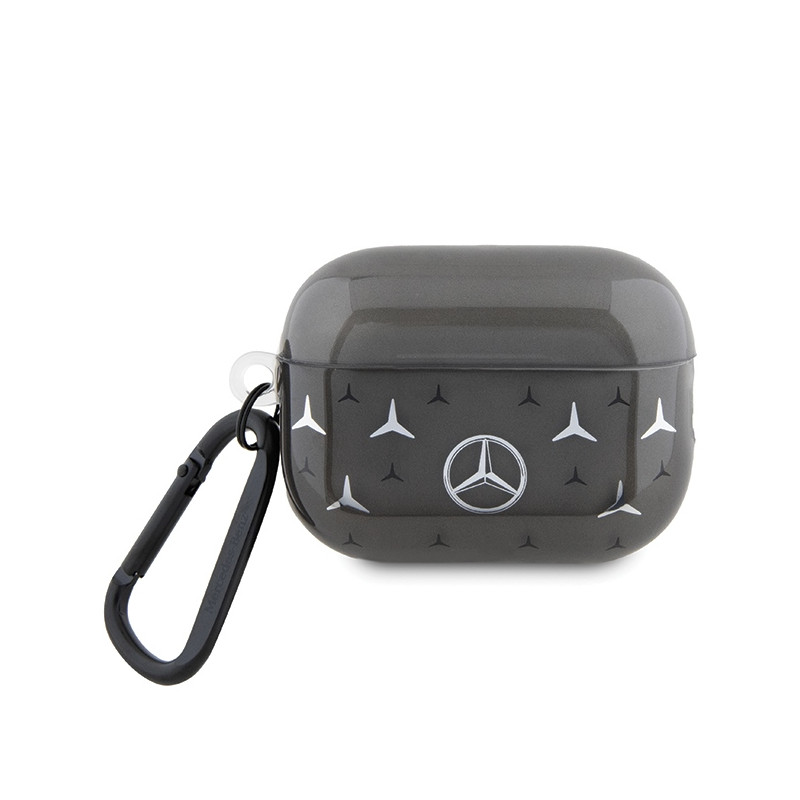 „Mercedes“ didelės žvaigždės rašto dėklas, skirtas „AirPods Pro 2“ (2022/ 2023) – juodas