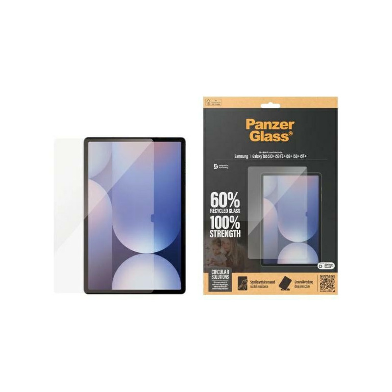 „PanzerGlass“ itin plataus profilio grūdintas stiklas, skirtas „Samsung Galaxy Tab S7+ / S8+ / S9+ / S9 FE+ / S10+“