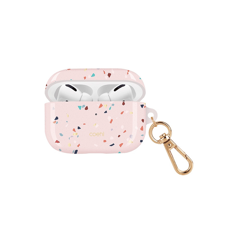UNIQ Coehl Terrazzo dėklas, skirtas „AirPods Pro“ ausinėms – rožinis