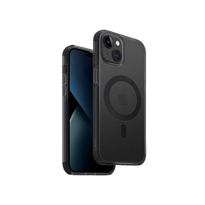 UNIQ Combat dėklas, skirtas iPhone 14 Plus / 15 Plus 6.7" su MagSafe – juodas