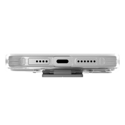 UNIQ Heldro dėklas, skirtas iPhone 15 Pro 6.1" su stovu – skaidrus