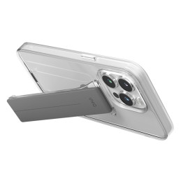 UNIQ Heldro dėklas, skirtas iPhone 15 Pro Max 6.7" su stovu – permatomas