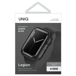 UNIQ Legion dėklas, skirtas Apple Watch 7 41 mm laikrodžiui – juodas