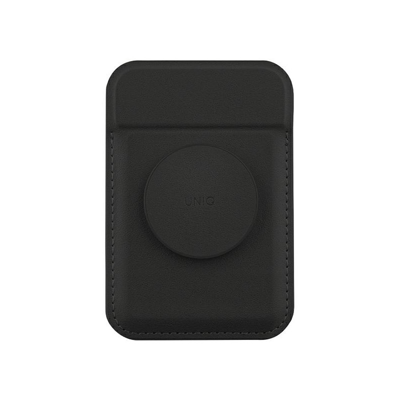 UNIQ Flixa MagSafe magnetinė piniginė su stovu – juoda