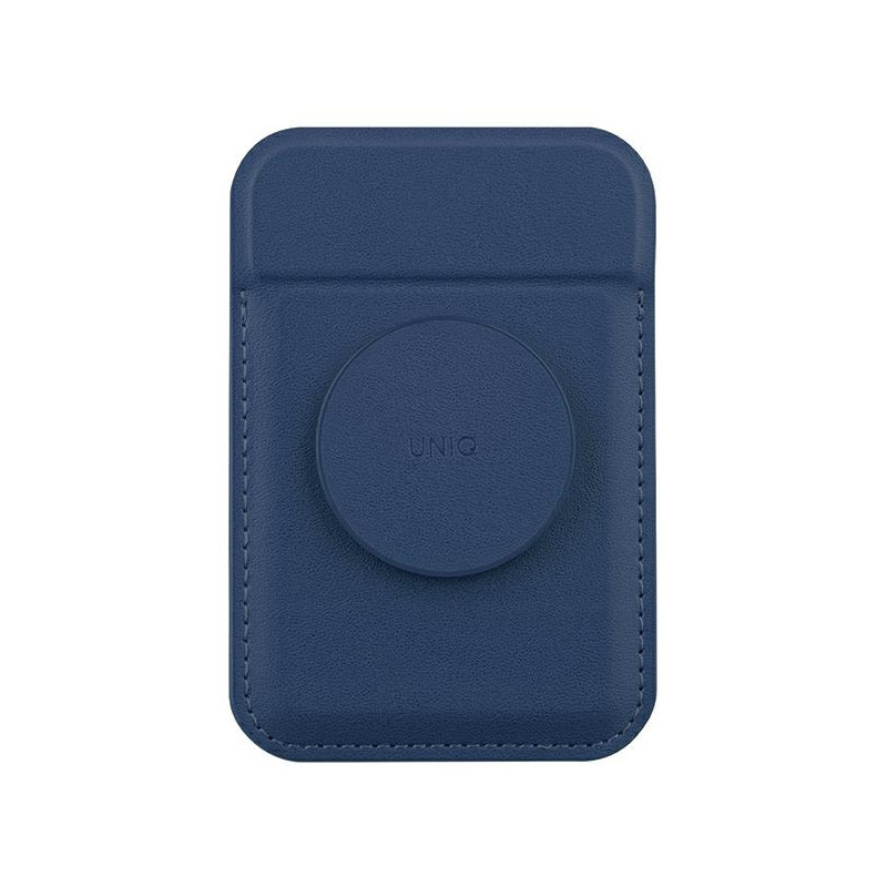 UNIQ Flixa MagSafe magnetinė piniginė su stovu – tamsiai mėlyna