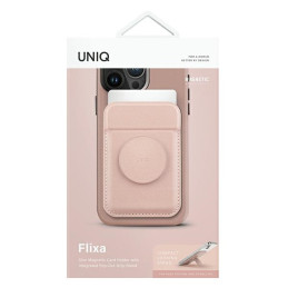 UNIQ Flixa MagSafe magnetinė piniginė su stovu – rožinė