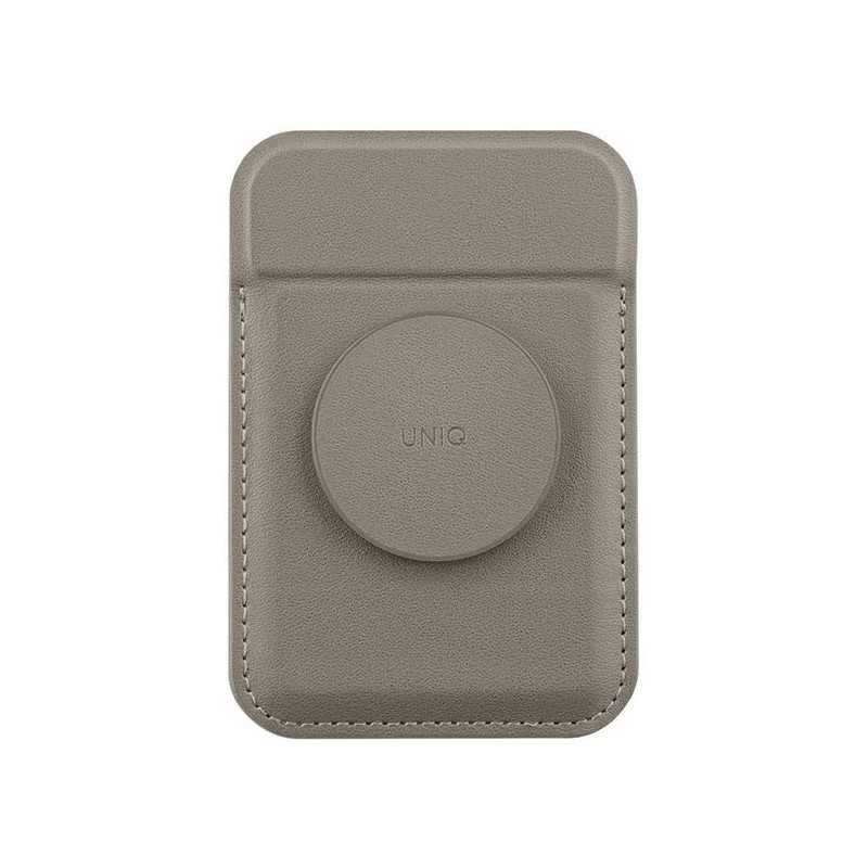 UNIQ Flixa MagSafe magnetinė piniginė su stovu – pilka