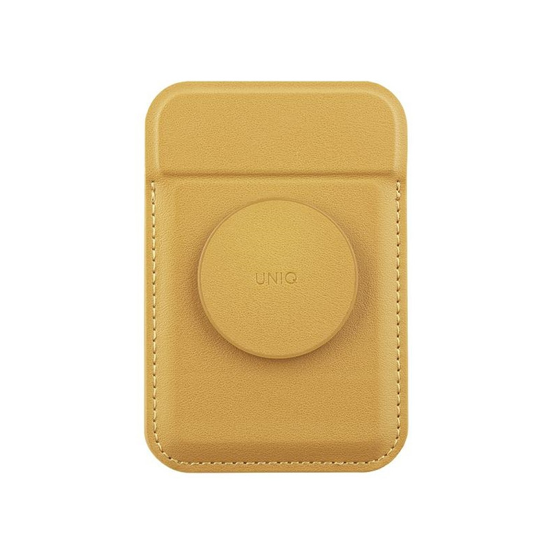 UNIQ Flixa MagSafe magnetinė piniginė su stovu – geltona