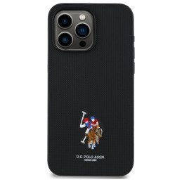 „US Polo“ siuvinėtas DH spalvotas dėklas, skirtas „iPhone 15 Pro Max 6.7“ – juodas
