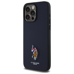 „US Polo“ siuvinėtas DH spalvos iPhone 15 Pro Max 6.7" dėklas – tamsiai mėlynas