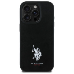 JAV polo odinis siuvinėtas DH spalvotas dėklas iPhone 15 Pro Max 6.7" – juodas