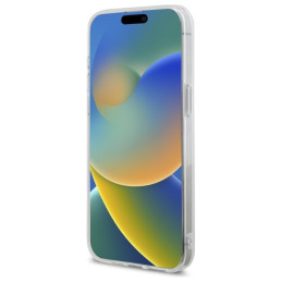 „US Polo“ blizgus didelis logotipas „iPhone 15 Pro Max 6.7“ dėklas – baltas