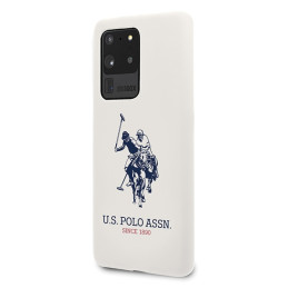 JAV „Polo“ silikoninis kolekcijos dėklas, skirtas „Samsung Galaxy S20 Ultra“ – baltas