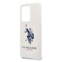 JAV „Polo“ silikoninis kolekcijos dėklas, skirtas „Samsung Galaxy S20 Ultra“ – baltas