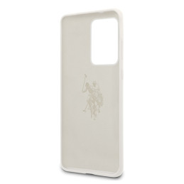JAV „Polo“ silikoninis kolekcijos dėklas, skirtas „Samsung Galaxy S20 Ultra“ – baltas