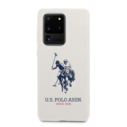 JAV „Polo“ silikoninis kolekcijos dėklas, skirtas „Samsung Galaxy S20 Ultra“ – baltas